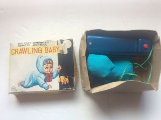 Vintage Marx Battery Operated Remote Control Crawling Baby
