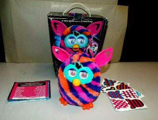 Furby Boom [pink/purple/orange] (2012,  Digital Eyes,  W/ Box, )