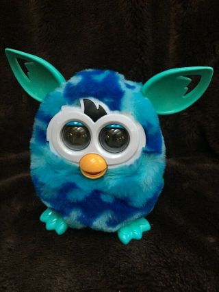 Furby Boom Hasbro 2012 Blue Waves Teal Turquoise Interactive Electronic Talking