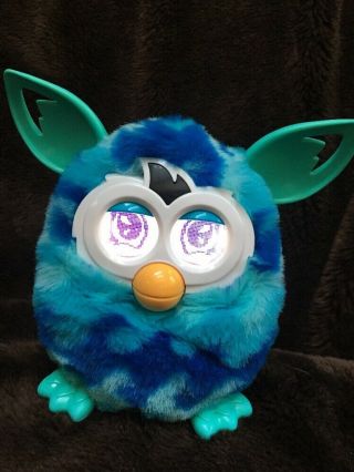 Furby Boom Hasbro 2012 Blue Waves Teal Turquoise Interactive Electronic Talking 2