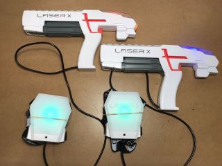 Laser X2 Player Toy Laser Tag Blaster Gun & Vest Set Fast