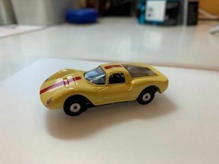 Vintage Aurora / T Jet Dino Ferrari Yellow/red Stripe - H O Slot Car