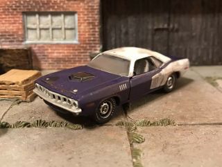 1971 Plymouth Cuda Rusty Weathered Barn Find Custom 1/64 Diecast Car Farm Rust
