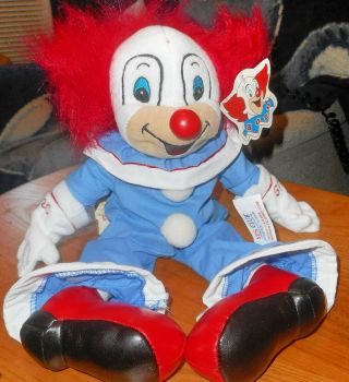 Clown Bozo Plush Doll 14 " Toy Yes Club 2000 Larry Harmon Pictures W/tags