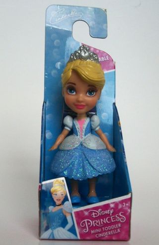 Disney Princess Cinderella Sparkle Mini Toddler Doll Posable 3 " 2016