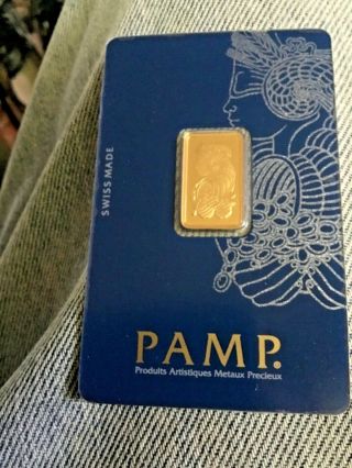 Pamp Suisse 5 Gram Gold Bar - Lady Fortuna -