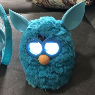 Blue Hasbro Furby 2012 Bundle With Backpack Papers Paper