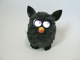 2012 Hasbro Furby Black Charcoal Gray Interactive Electronic Pet Plush Toy