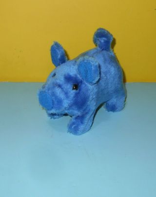 1986 Pig Iwaya 5 " Plush Operated Animated Oinking Walking Tail Wag Oink