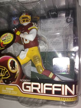 2012 Mcfarlane Nfl Robert Griffin Iii,  Series 31 Action Figure,  Redskins,  Misp