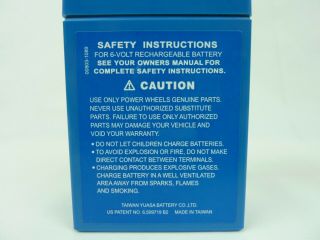 Power Wheels Toddler 6 - Volt Rechargeable Replacement Battery with Charger 3