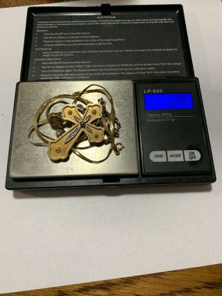 12.  4 Grams 14kt.  &10kt.  Gold Scrap And Wear Estate Jewelry,  1 Day Nr.