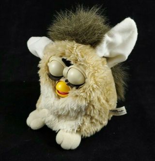1998 Tiger Electronics Furby Tan And White With Green Eyes