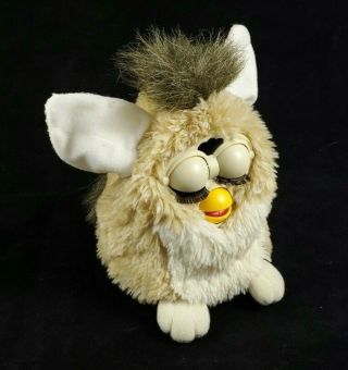 1998 Tiger Electronics Furby Tan And White With Green Eyes 2