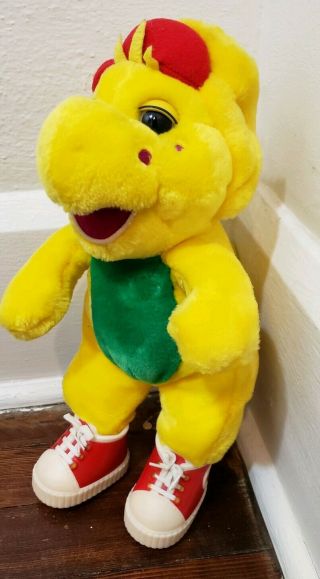 Vintage 12 " Barney & Friends Bj Yellow Plush Dinosaur Stuffed Animal