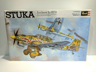 Revell 1/32 Stuka Junkers Ju 87b German Airplane Kit 1/32 Open Box No Decals