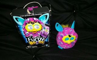 Furby Boom Purple Pink Blue Interactive Toy 2012 Hasbro