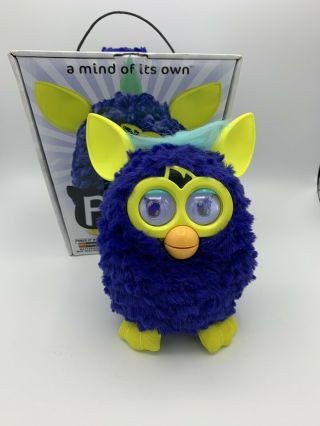 2012 Interactive Furby - A Mind Of Its Own - Starry Night Blue And Yellow Hasbro