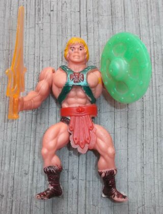 Vintage Master Of The Universe He - Man Bootleg Action Figure Made In Mexico
