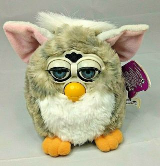 Vintage Furby Model 70 - 800 Series 1 Tiger Electronics Gray And White