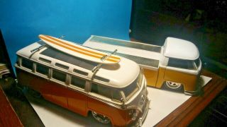 1962 Vw Bus 1/24 Jada Dub City Old Skool / Vw Pickup With Siding Bed