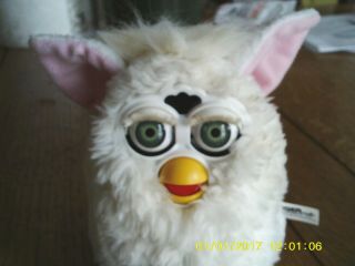 Vintage 1998 Tiger Electronics Snowball Furby All White 70 - 800