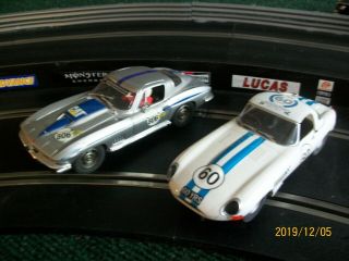 Two 1/32 Slot Cars,  Scalextric And Carrera Both Uprgaded Two Scalextric Digital