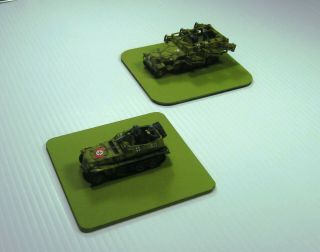 1/72 German Wwii Half - Track Rocket Launcher Section,  Hand Painted,  Resin