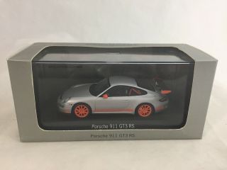 1/43 Minichamps Porsche 911 Gt3 Rs,  Silver/orange,  Limited Edition