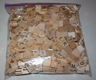 1000 Scrabble Wood Tiles Great For Crafts - Hand Checked,  All
