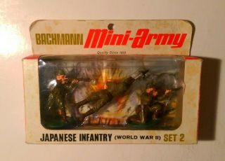 Vintage Bachmann Mini - Army Japanese Infantry World War Ii 2 " Fig Set 2