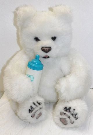Furreal Friends Luv Cubs Polar Bear Tiger Electronics Hasbro Interactive Bottle