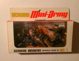 Vintage Bachmann Mini - Army German Infantry World War Ii 2 " Figure Set 1