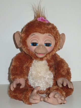 FurReal Friends Cuddles My Giggly Monkey Interactive Toy Hasbro Electronic Brown 2