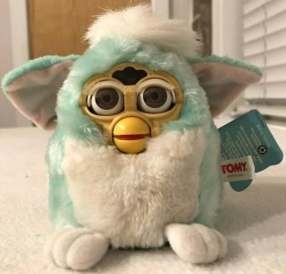 1999 Furby Babies Baby Blue White & Pink Model 70 - 940 W/ Tags -