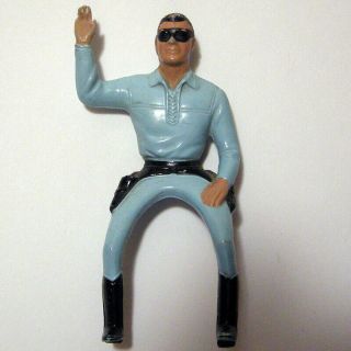 Vintage 4 " Hartland Lone Ranger Action Figure 1950s Sitting For A Horse