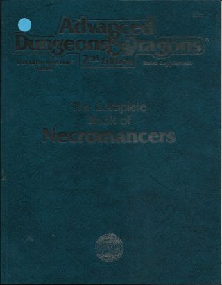 The Complete Book Of Necromancers Ad&d 2nd Ed Tsr 2151 1995 Used: Near