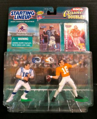 Starting Lineup 2000 Classic Doubles - Peyton Manning - College & Colts - Moc
