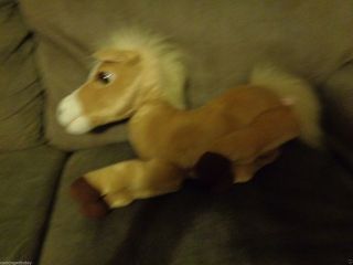 Vivid Animagic Honey My Baby Pony Horse Butterscotch Colored Fur Plush Real Pet