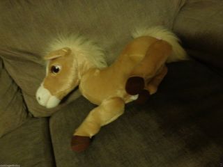 VIVID ANIMAGIC HONEY MY BABY PONY HORSE BUTTERSCOTCH COLORED FUR PLUSH REAL PET 2