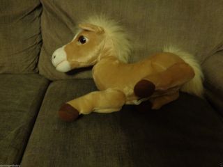 VIVID ANIMAGIC HONEY MY BABY PONY HORSE BUTTERSCOTCH COLORED FUR PLUSH REAL PET 3