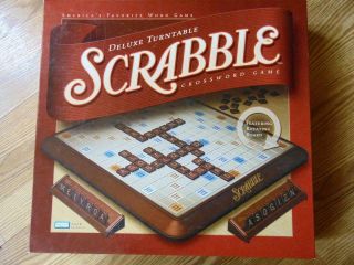 2001 Deluxe Turntable Scrabble Board Game Hasbro Parker Brothers Euc