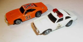 1981 Ideal Toy Dukes Of Hazzard Slot Cars General Lee & Police