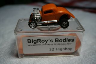 BIG ROY ' s CUSTOM SLOT CAR,  ' 32 HIGHBOY,  ORANGE,  COOL 2