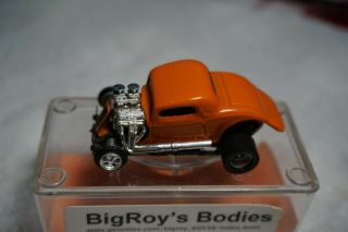 BIG ROY ' s CUSTOM SLOT CAR,  ' 32 HIGHBOY,  ORANGE,  COOL 3
