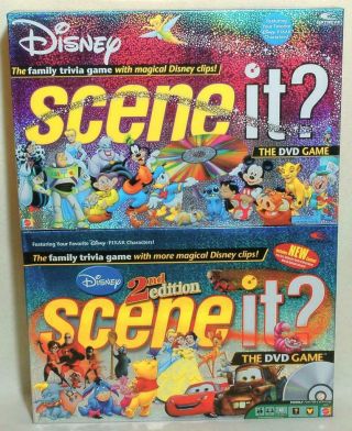Disney Scene It? Dvd Game 1st & 2nd Edition 100 Complete Exc
