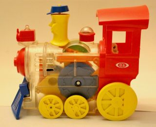 1974 Ideal Think & Learn Toot - Loo - Locomotive Wind Up Whistling Toy Train 3