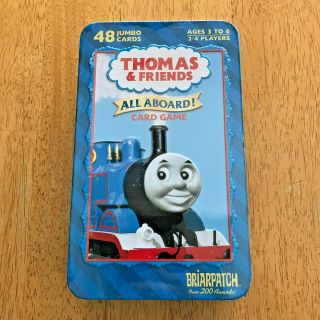 Thomas & Friends " All Aboard " 48 Jumbo Cards 3 Games In Tin Box