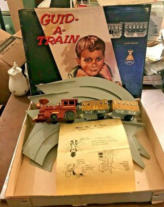 1965 Louis Marx & Co Guid - A - Train W Box/directions Metal/plastic Battery Op