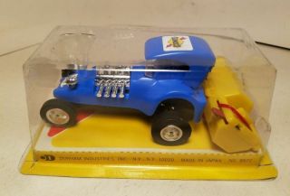 70s Durham Industries SILLYS Toy Funny Car Hot Rod Sunoco Battery Operated Japan 2
